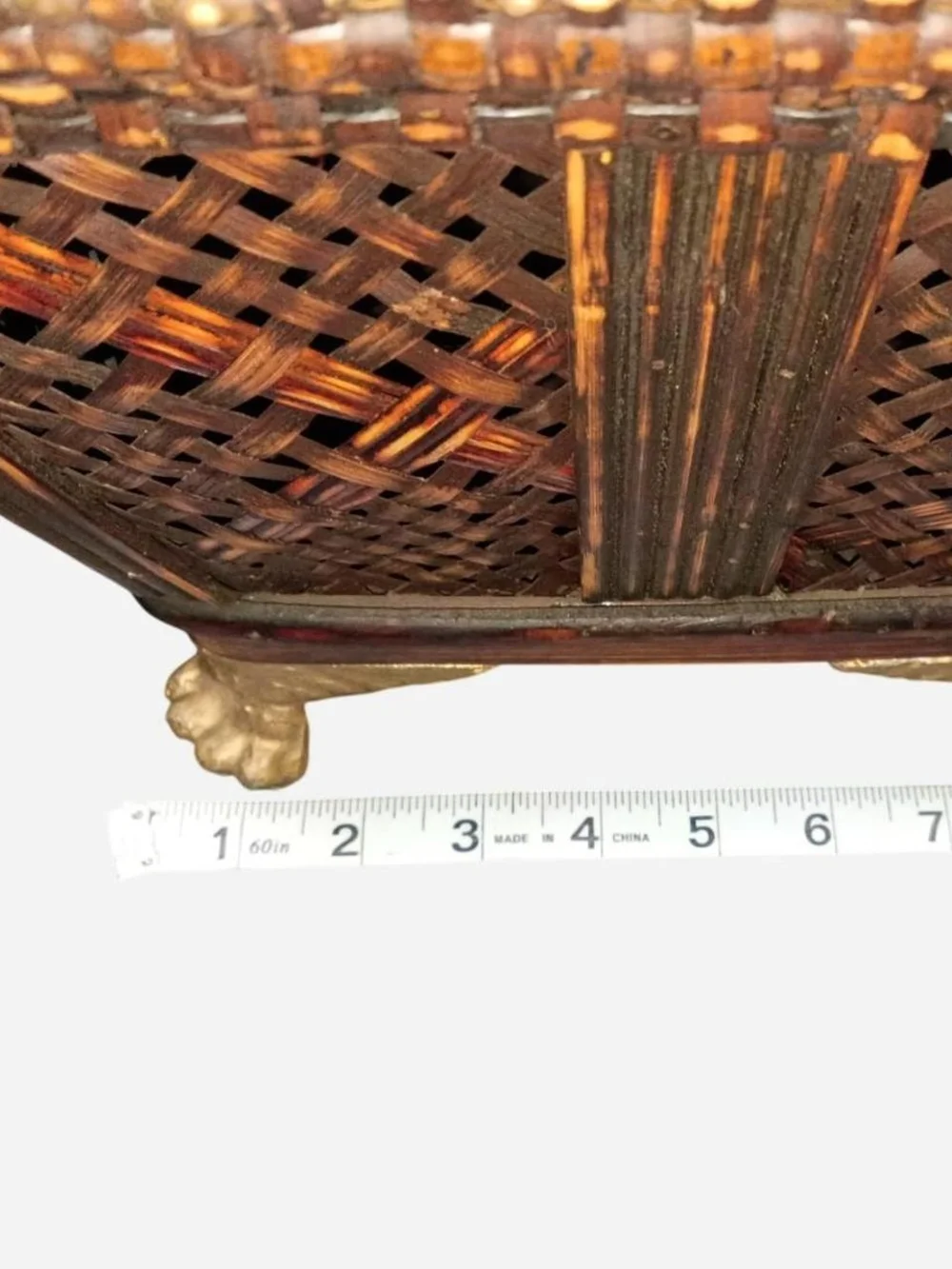 Woven Rattan Accent Storage‎ Chest in Brown